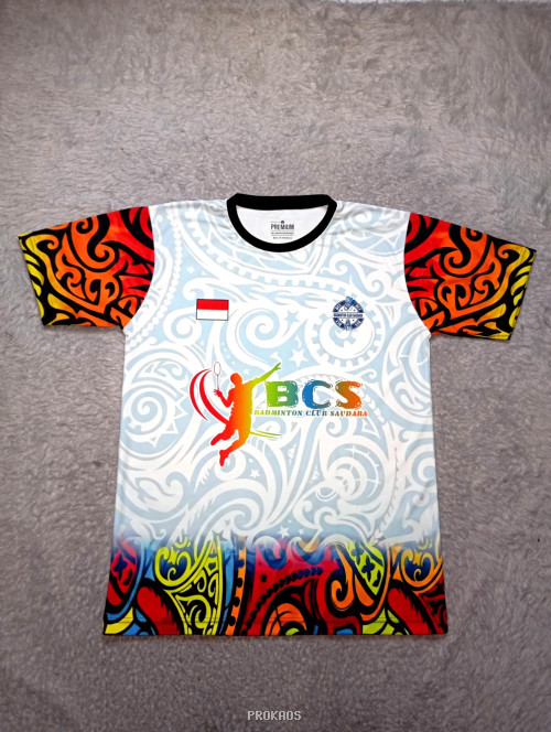 Jersey Badminton BCS: Kombinasi Motif Tradisional & Modern - Jersey Custom PROKAOS