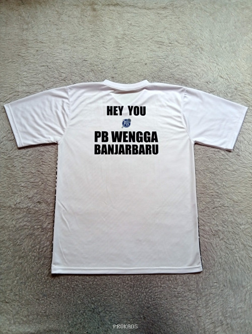 Jersey Badminton PB Wengga Banjarbaru Putih dengan Motif - Gambar 2