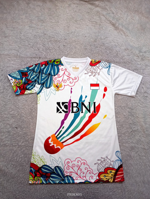 Jersey BNI: Desain Shuttlecock Meriah dengan Warna-warni - Jersey Custom PROKAOS