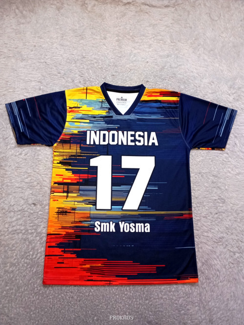 Jersey Bola Indonesia #17 SMK Yosma dengan Motif Abstrak - Jersey Custom PROKAOS