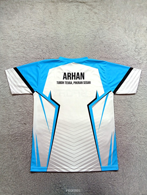 Jersey Esports Putih dengan Detail Biru dan Logo 'ESPORT' - Gambar 2