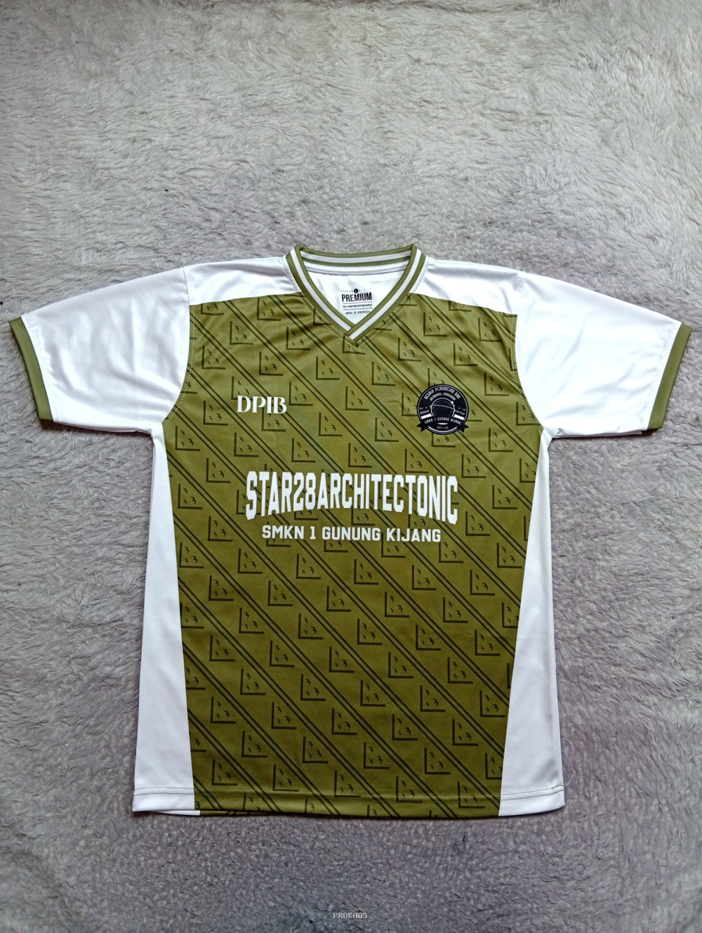 Jersey Hijau-Putih STAR28ARCHITECTONIC SMK 1 Gunung Kijang - Jersey Custom PROKAOS