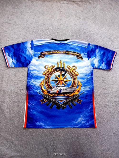 Jersey KPLP: Desain Laut Biru dengan Logo dan Motif Ombak - Gambar 2