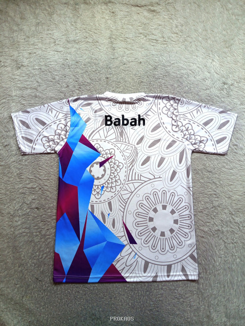 Jersey Putih Motif Mandala dan Grafis Warna Indonesia - Gambar 2