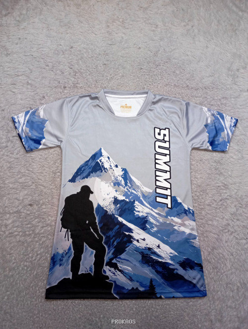 Jersey Summit: Desain Pendaki Gunung dengan Latar Pegunungan - Jersey Custom PROKAOS