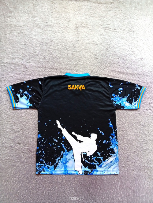 Jersey Taekwondo Andalusia Club: Hitam dengan Splash Air - Gambar 2