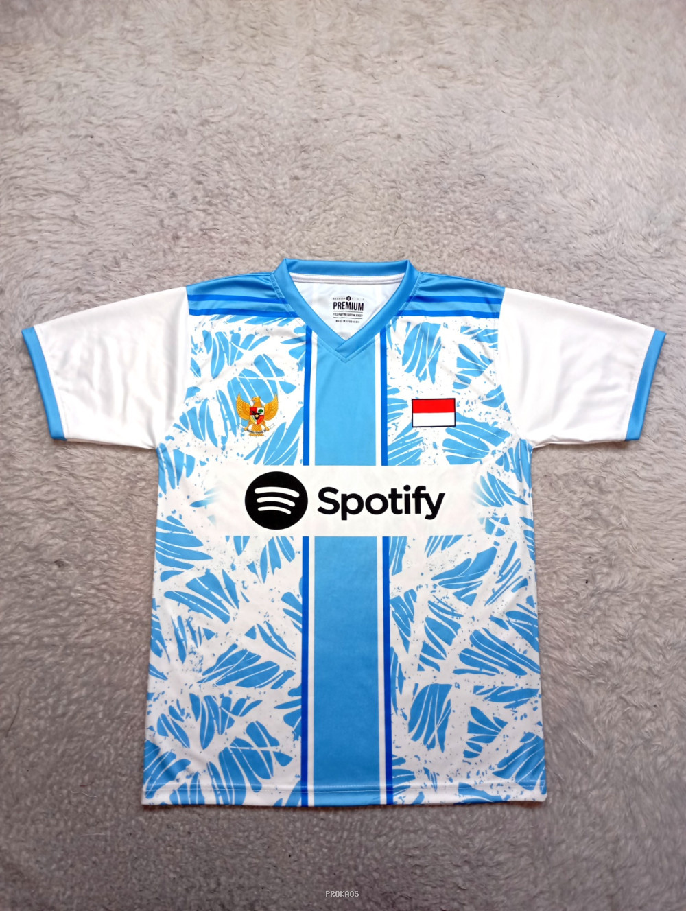 Jersey Sepak Bola : Putih, Biru - Jersey Custom PROKAOS