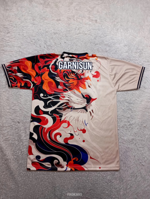 Jersey Olahraga Taufan dengan Motif Kepala Harimau yang Dinamis - Gambar 2