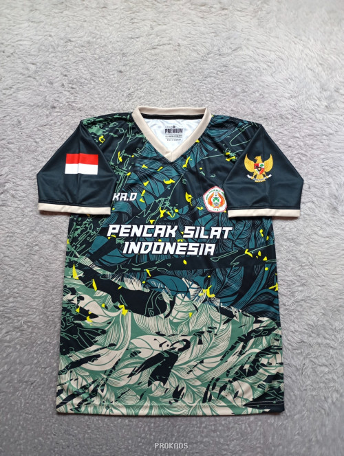 Jersey Pencak Silat Indonesia: Motif Daun, Garuda & Merah Putih - Jersey Custom PROKAOS