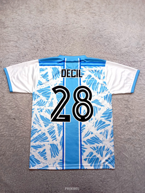 Jersey Sepak Bola : Putih, Biru - Gambar 2