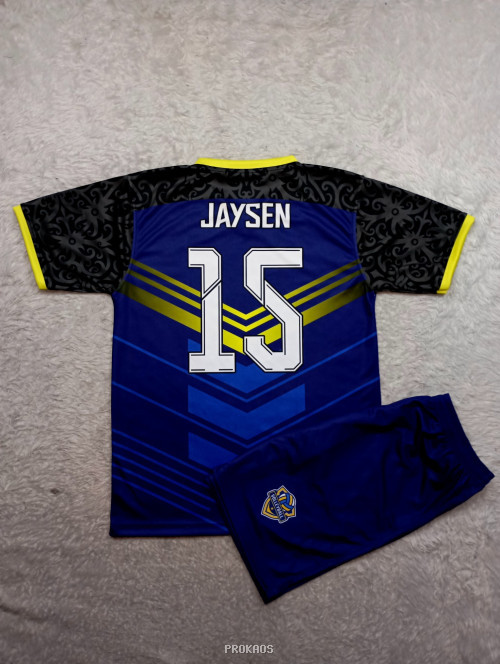 Jersey Voli: Kombinasi Warna Biru, Hitam, dan Kuning - Gambar 2