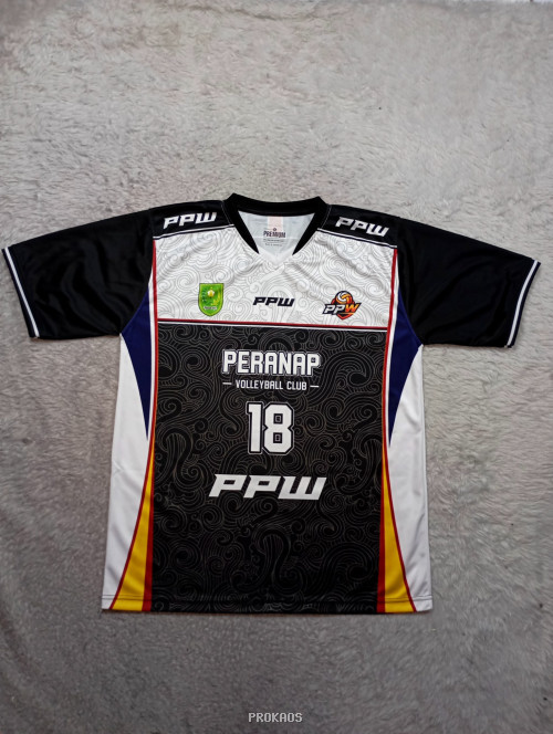 Jersey Voli 'Peranap' dengan Desain Unik & Nomor 18 - Jersey Custom PROKAOS