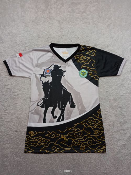 Jersey Archery: Tema Ksatria Berkuda & Ornamen Batik Modern - Jersey Custom PROKAOS