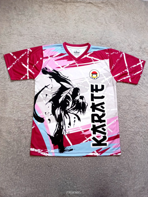 Jersey Karate: Desain Dinamis dengan Ilustrasi Aksi - Jersey Custom PROKAOS