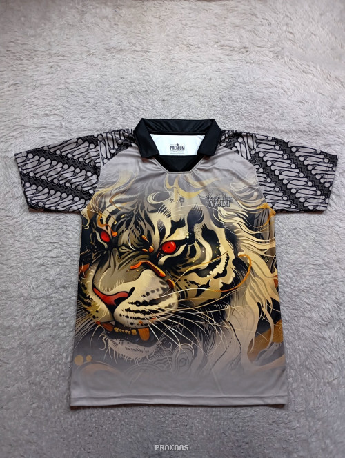 Jersey Motif Batik & Kepala Harimau Berwarna - Jersey Custom PROKAOS
