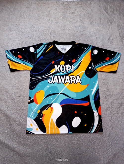 Jersey Kopi Jawara: Desain Abstrak Warna-warni - Jersey Custom PROKAOS