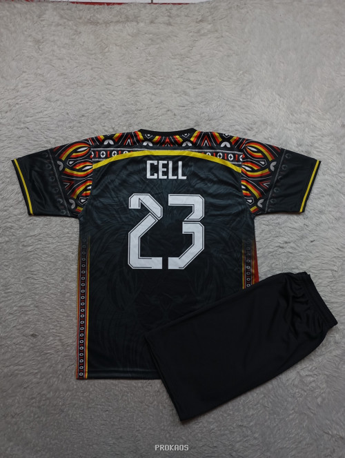 Jersey/Kaos Hitam 'KPJ' dengan Motif Etnik dan Garuda - Gambar 2